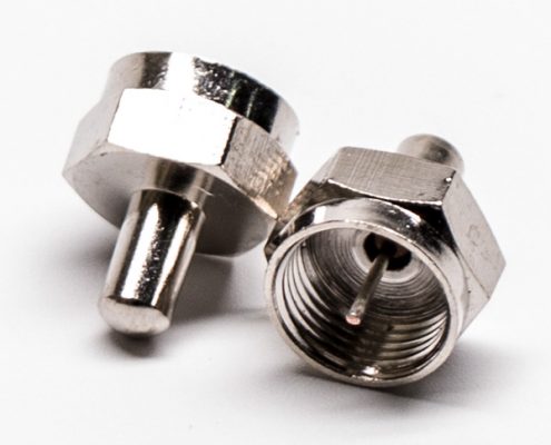 同軸f型接頭公頭RF連接器負(fù)載鍍鎳