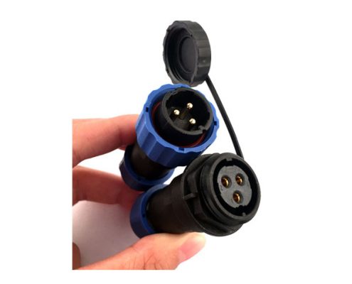 防水接頭SP21-3芯 對接式塑料防水戶外連接器