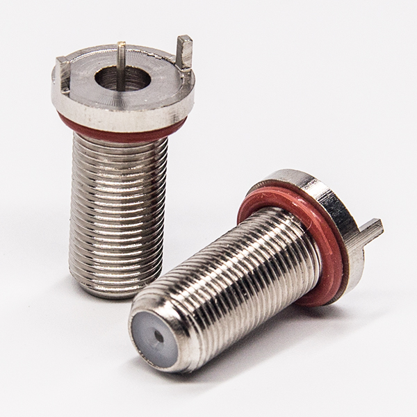 f型旋轉(zhuǎn)接頭直式母頭插板型接PCB板螺紋連接帶防水圈