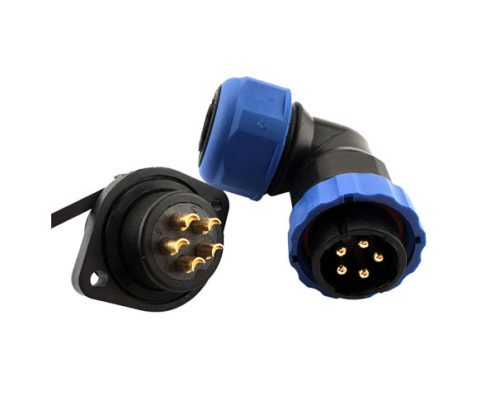 4芯圓形連接器戶外照明防水連接器插頭航空插座SP21