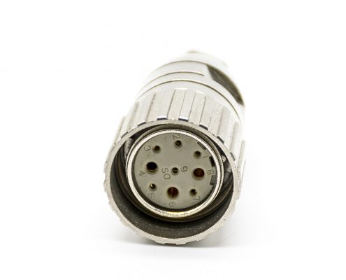 M23插頭9芯公頭直式焊線連接器