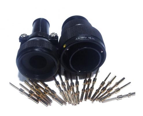 軌道連接器JL公插頭19芯卡扣連接直式焊接美標(biāo)接線