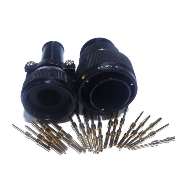 軌道連接器JL公插頭19芯卡扣連接直式焊接美標(biāo)接線