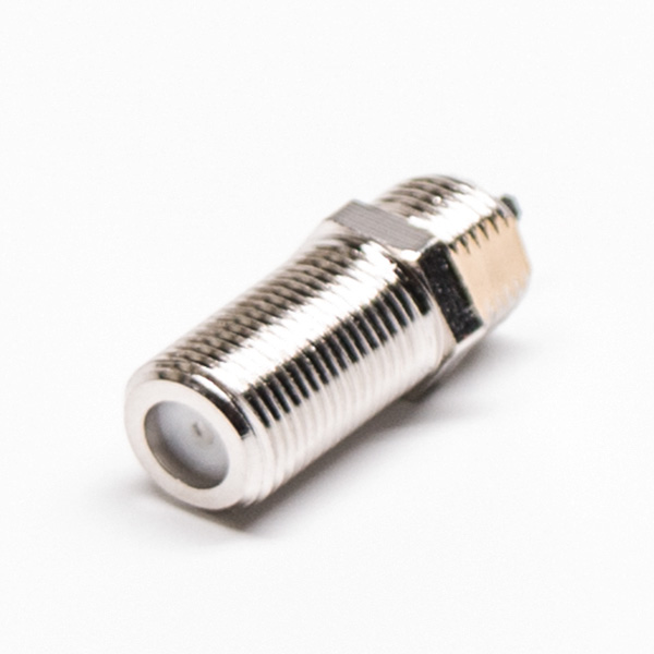 F頭插座母頭直式同軸連接器焊接后鎖穿墻