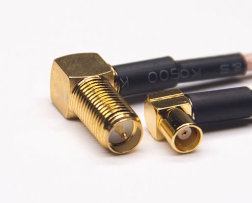 SMA射頻線彎式反極母頭鍍金轉(zhuǎn)MCX彎式母頭接RG316線