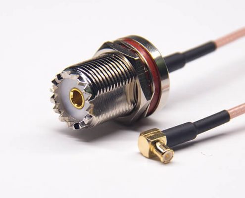 UHF母頭射頻線直式轉(zhuǎn)MCX公頭線彎式接RG316