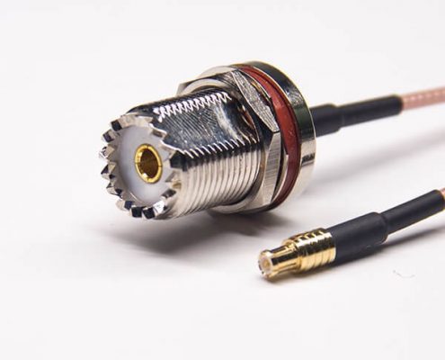 UHF型連接器直式母頭轉(zhuǎn)MCX直式公頭同軸線纜接RG316