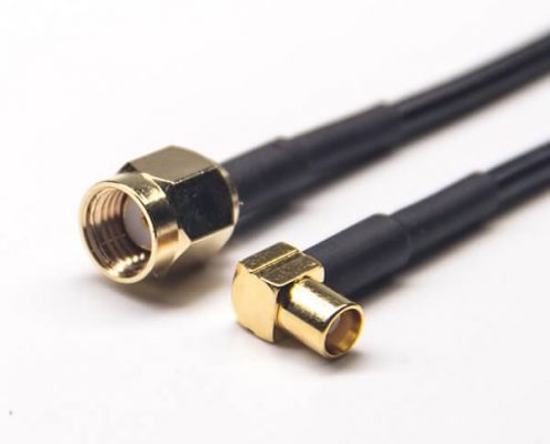 SMA同軸射頻線公頭轉(zhuǎn)mcx彎式母頭