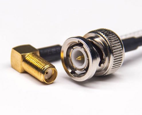 BNC線接口公頭直式轉(zhuǎn)SMA彎式母頭同軸線纜及RG316