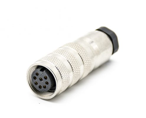 M16防水連接器8芯母頭直式焊線連接器