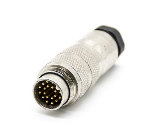 M16系列19針公頭直式焊線連接器