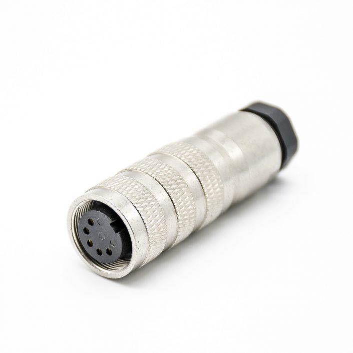 對接連接器M16連接器5芯母插頭和公插座一套前鎖板焊線帶屏蔽