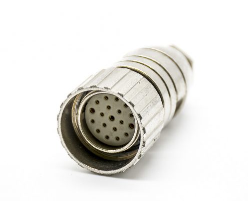 M23連接器19芯母頭直式焊線連接器