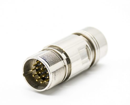 插頭M23 17針公頭直式焊線連接器