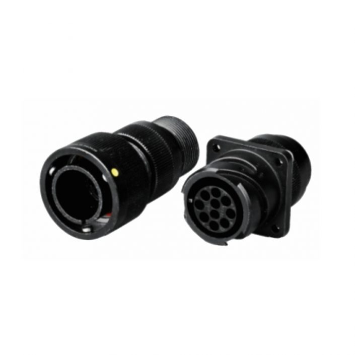 卡口式圓形連接器YGC直式快速卡口IP6710芯公母對(duì)接壓接式牽引連接器