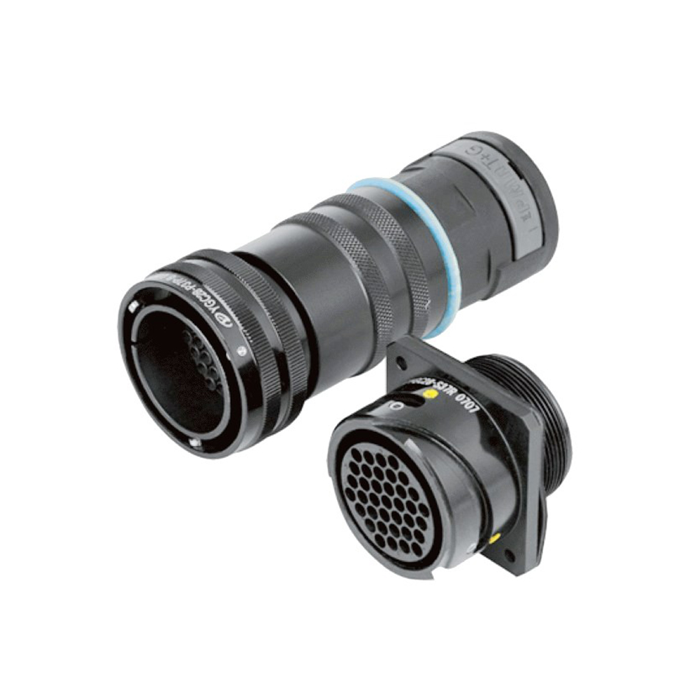 EB-418-1010 鐵路軌道連接器37芯YGC直式壓接IP67卡口式連接公母對接牽引連接器