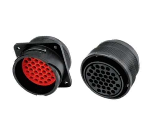 電連接器35芯直式卡口連接IP67壓接式Y(jié)GC-40公母對接鐵路機(jī)車牽引連接器