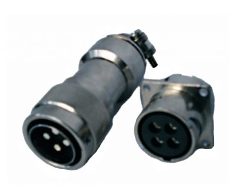 圓電連接器YGC系列4針公插頭&母插座直式卡口連接