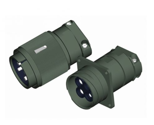 電連接器公插頭&母插座接線直式4芯YGC-CL卡口式連接牽引連接器