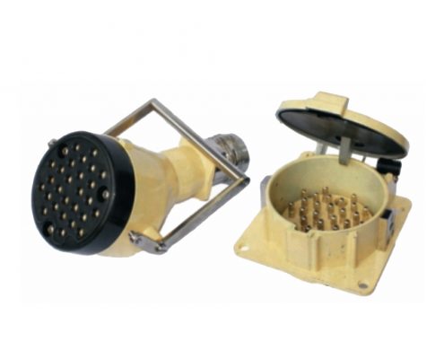 卡口圓形連接器YGC-CL彎式公母對(duì)接27芯直插杠桿鎖緊連接接線防水牽引連接器