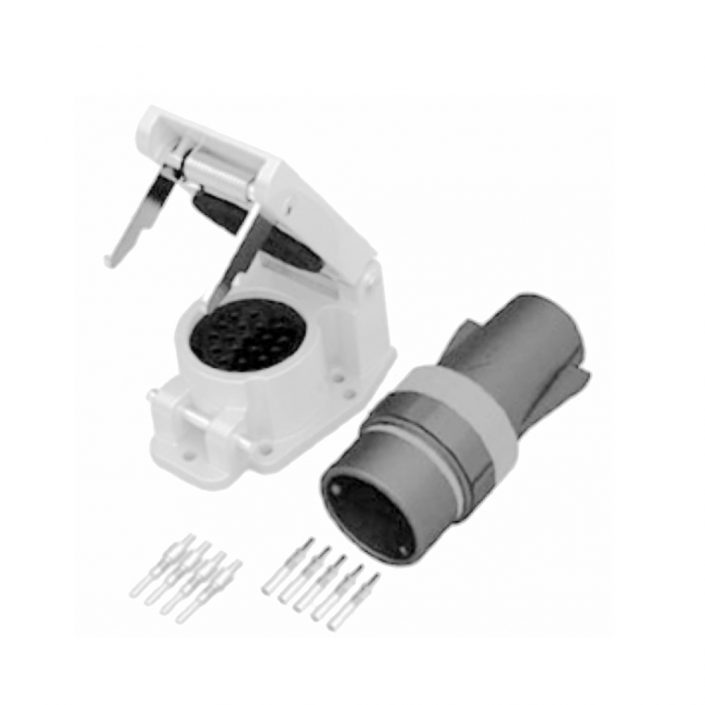 牽引電機(jī)連接器插頭&插座JC-CL18芯直式接線公母對接直插杠桿鎖緊連接