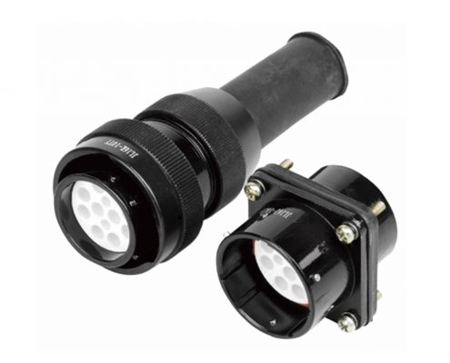 10芯圓形連接器直式JL公母對接四孔法蘭卡扣連接焊接插頭&插座牽引連接器