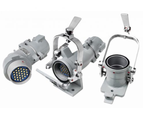 JL連接器彎式27芯89殼壓接插頭插座公母對(duì)接牽引連接器