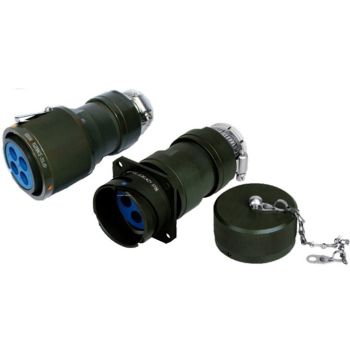 EB-418-5022 鐵路專用連接器JL系列公母對接式插頭插座卡口連接90殼4芯直式壓接連接器