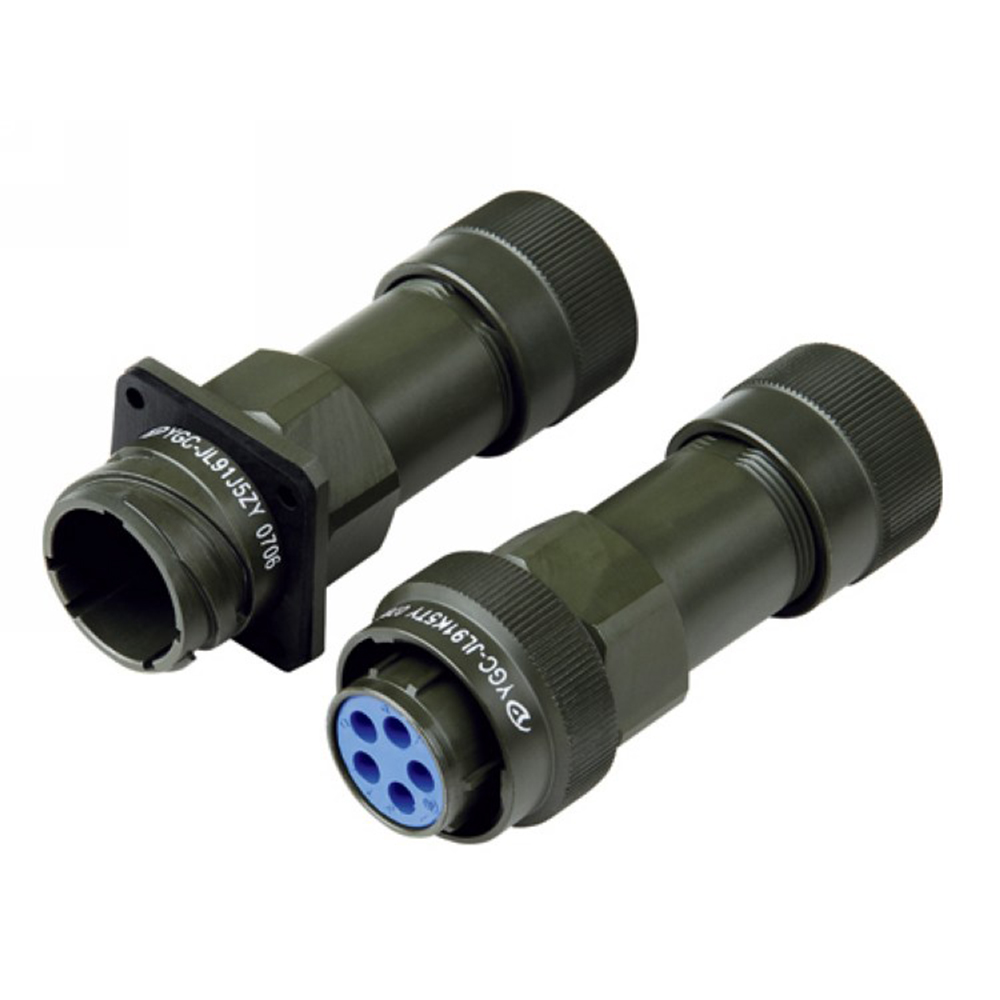 EB-418-5023 5芯圓形電連接器對(duì)接式壓接JL系列插頭插座4孔法蘭卡口連接