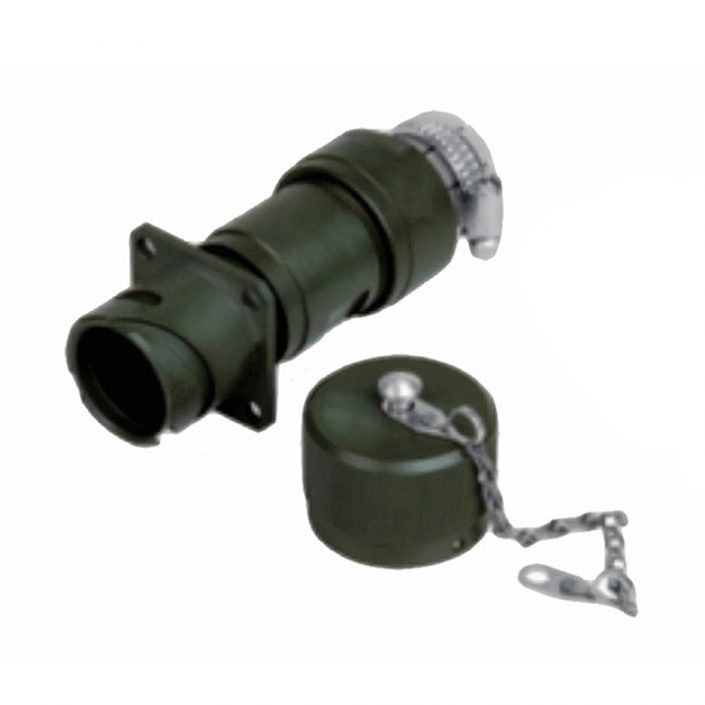 JL系列電連接器壓接直式92殼體4芯插座卡口連接4孔法蘭