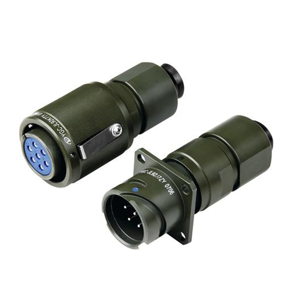 EB-418-5026 公母插頭插座JL對(duì)接式直式7芯92殼4孔法蘭卡口連接牽引連接器