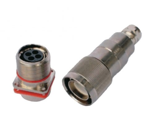 4芯插頭插座連接器TL系列直式螺紋連接插頭插座公母對接4孔法蘭牽引連接器