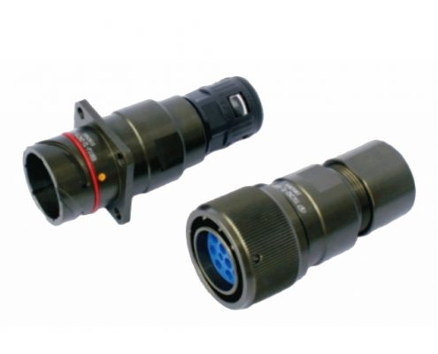 10芯圓形連接器TL系列直式插頭插座4孔法蘭公母對(duì)接卡口連接