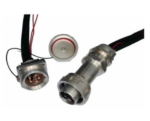 電連接器TL系列7芯直式卡口連接插頭插座公母對接接線4孔法蘭