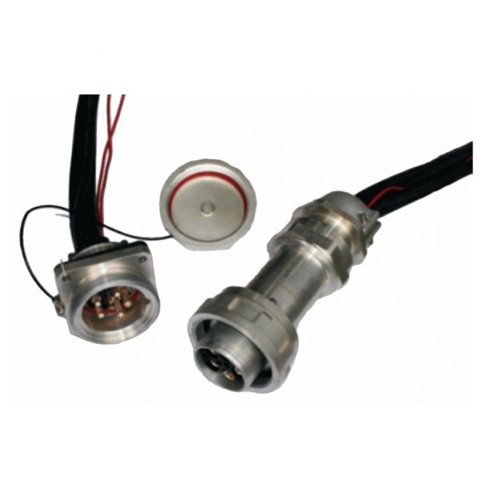 電連接器TL系列7芯直式卡口連接插頭插座公母對接接線4孔法蘭