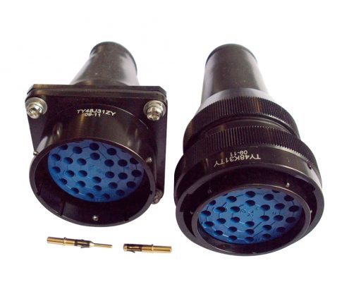 TY48航插TY系列48殼體31芯母插頭&公插座直式卡口連接面板安裝軌道交通連接器