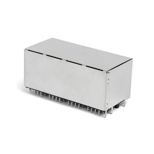 EB-500-7108_3 RJ45雙排16口-2x4平彈90度無燈屏蔽網(wǎng)絡(luò)插座國標耐高溫連接器接口