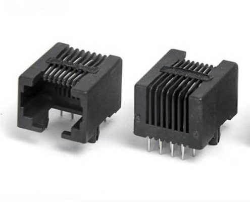 RJ45網(wǎng)絡(luò)插接口8P8C-90度黑色耐高溫網(wǎng)絡(luò)插座