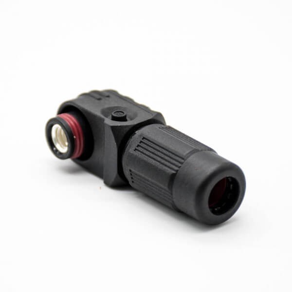 電池儲能連接器8mm黑色IP65彎式插頭插座200A帶孔銅牌連接