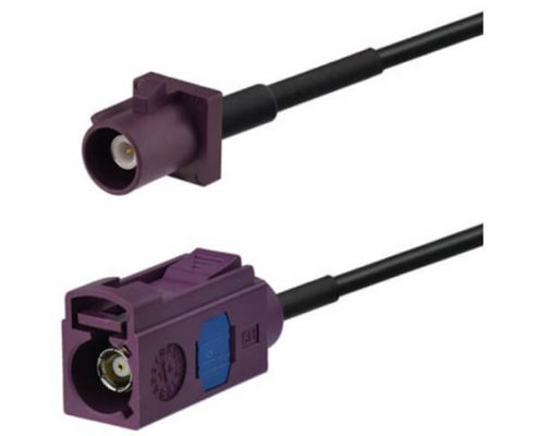 公轉母Fakra D型直式4G LTE 3G UMTS GSM車載天線連接器延長線2米