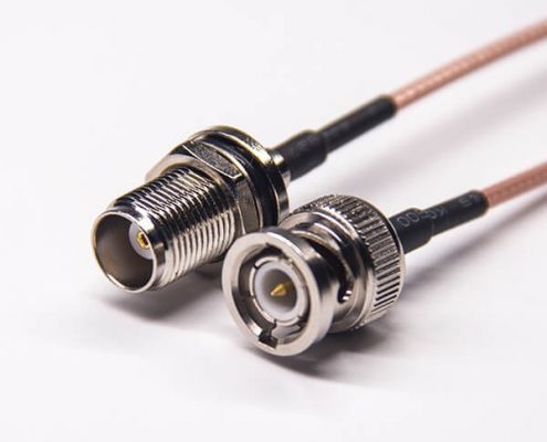 tnc接頭防水前鎖板母頭轉(zhuǎn)bnc公頭接RG316組裝線材