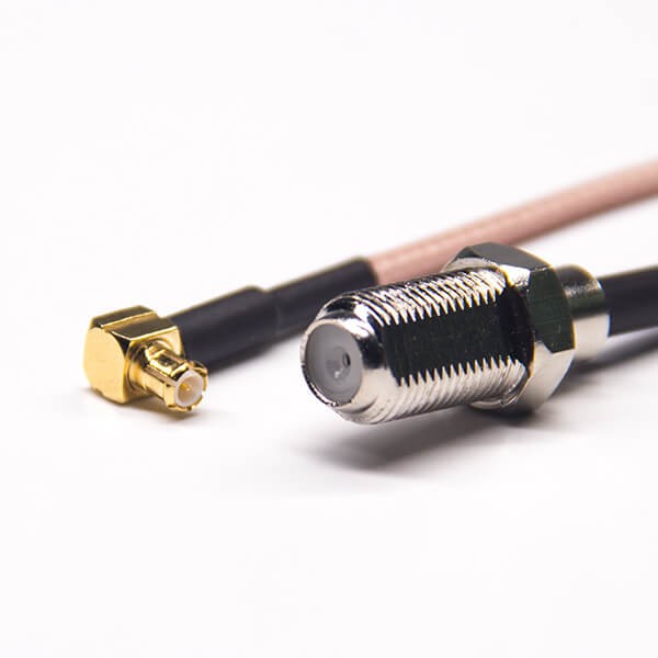 RF射頻線材F頭母頭直式50歐姆轉(zhuǎn)MCX公頭彎式接RG316線