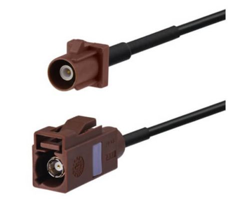 Fakra連接器母頭轉公頭F型直式車載天線延長線1米