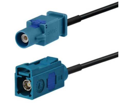 Fakra的連接器 車(chē)頭GPS Fakra Z母頭對(duì)公頭直式接線(xiàn)50釐米