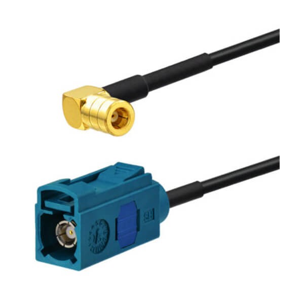 fakra-z-cable-to-smb-antenna-adapter-cable-15cm-for-dab-digital-radio-xm-satellite-radio(2) Fakra Z型直式母頭轉(zhuǎn)SMB彎式母頭汽車天線延長(zhǎng)線15厘米