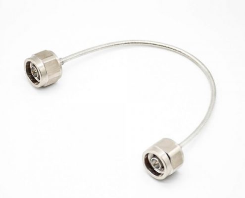 電纜N頭轉(zhuǎn)接頭直式公頭轉(zhuǎn)公頭接RG402線線長20cm