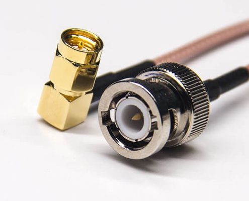 SMA轉(zhuǎn)BNC同軸線材SMA公頭90度轉(zhuǎn)BNC公頭180度接RG316