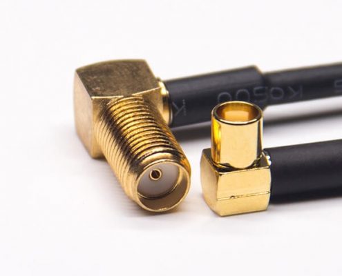 SMA線材母頭彎式轉(zhuǎn)MCX彎式母頭50歐姆鍍金接RG316