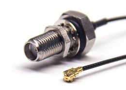 sma同軸電纜母頭穿墻面板安裝轉IPEX端子