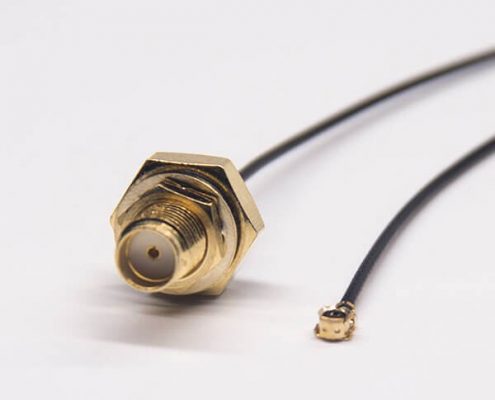 ipex轉(zhuǎn)sma 防水母頭直式穿墻同軸電纜壓接